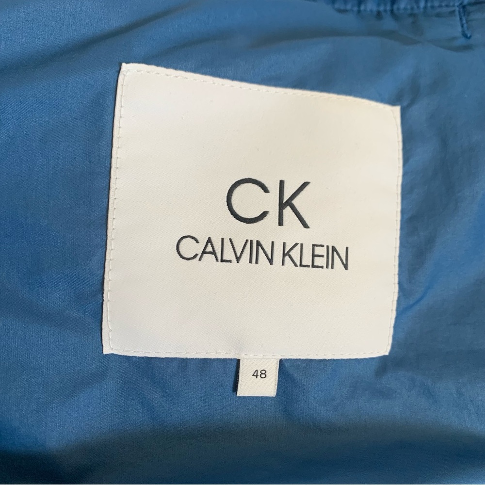 CK Calvin Klein Lightweight Packable Nylon Windbreaker Blazer Jacket - Picture 4 of 6